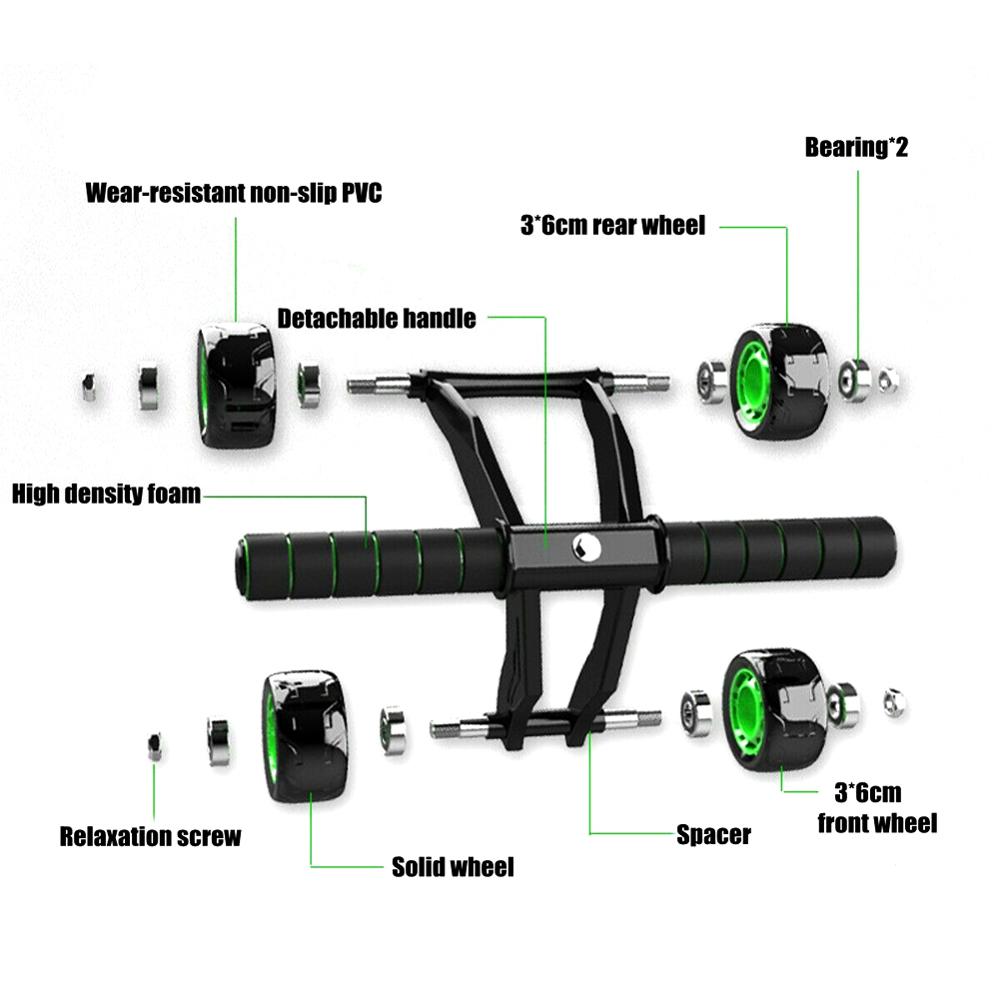 Four-Wheeled Abdominal Roller Home Exercise Fitness Equipment