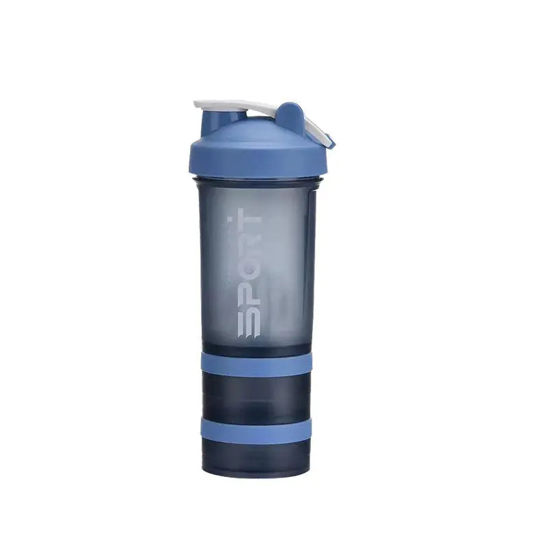 450ml Plastic Water Bottle Three Layer Protein Shaker