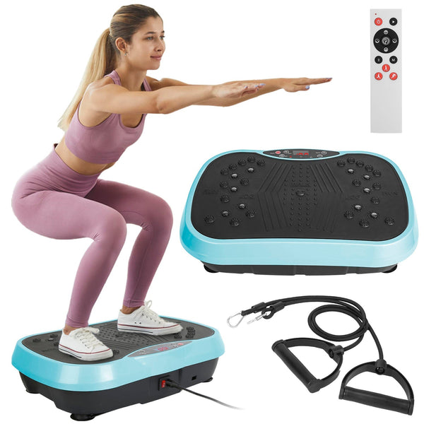 Vibration Exercise Machine with Resistance Bands Remote Control